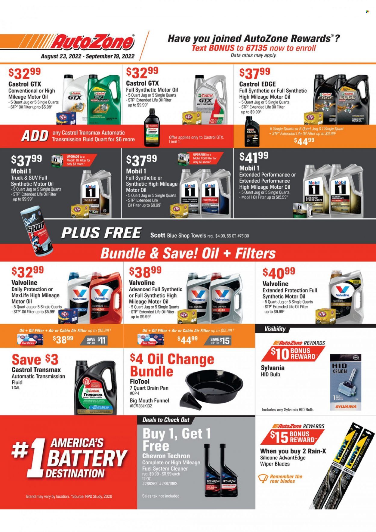 Autozone Weekly Ad Flyer Specials August 23 to September 19, 2022