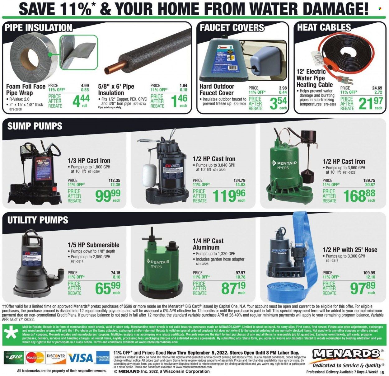Menards Weekly Ad Flyer Specials August 25 to September 5, 2022