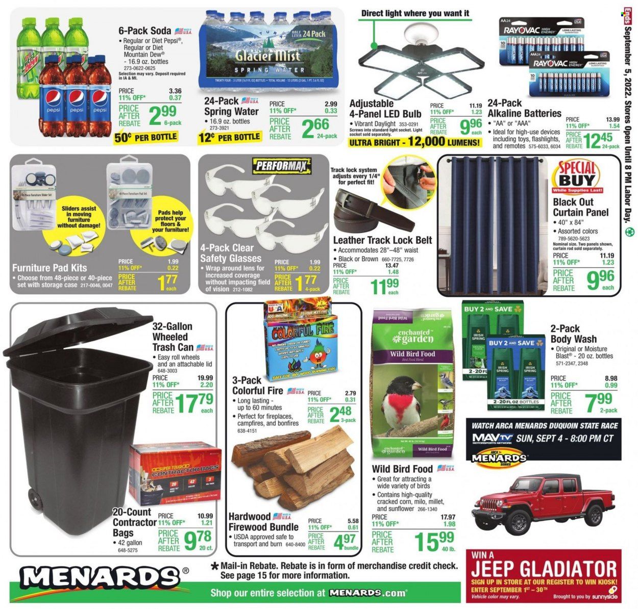 Menards Weekly Ad Flyer Specials August 25 to September 5, 2022
