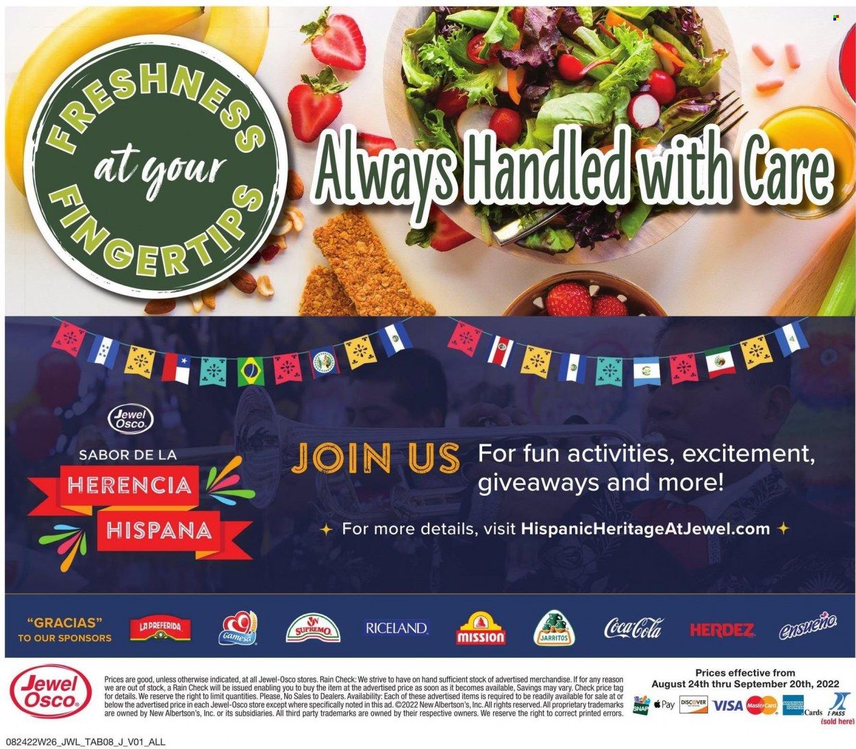 Jewel Osco (IN) Weekly Ad Flyer Specials August 24 to September 20, 2022