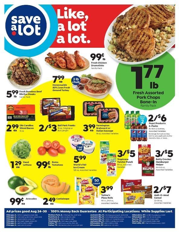 Save a Lot Weekly Ad Flyer Specials August 24 to August 30, 2022