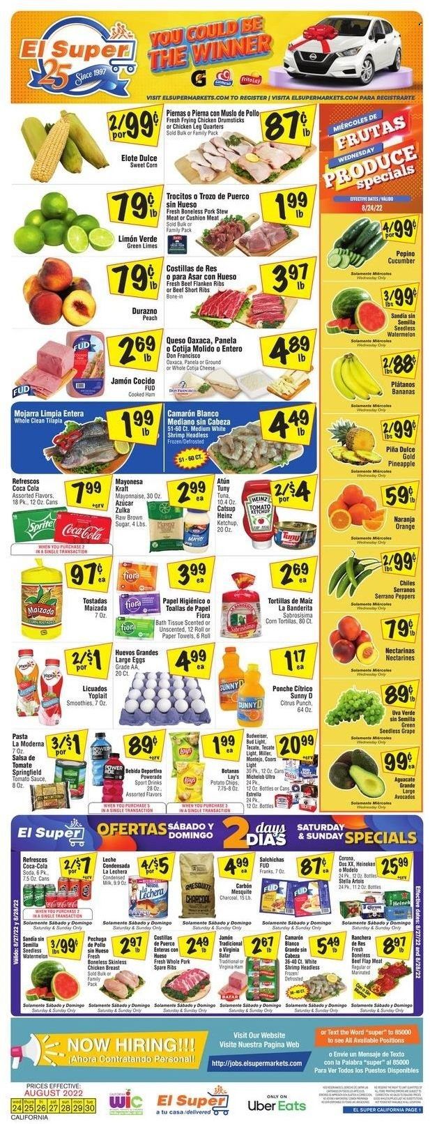 El Super (CA, NM, NV, TX) Weekly Ad Flyer Specials August 24 to August 30, 2022