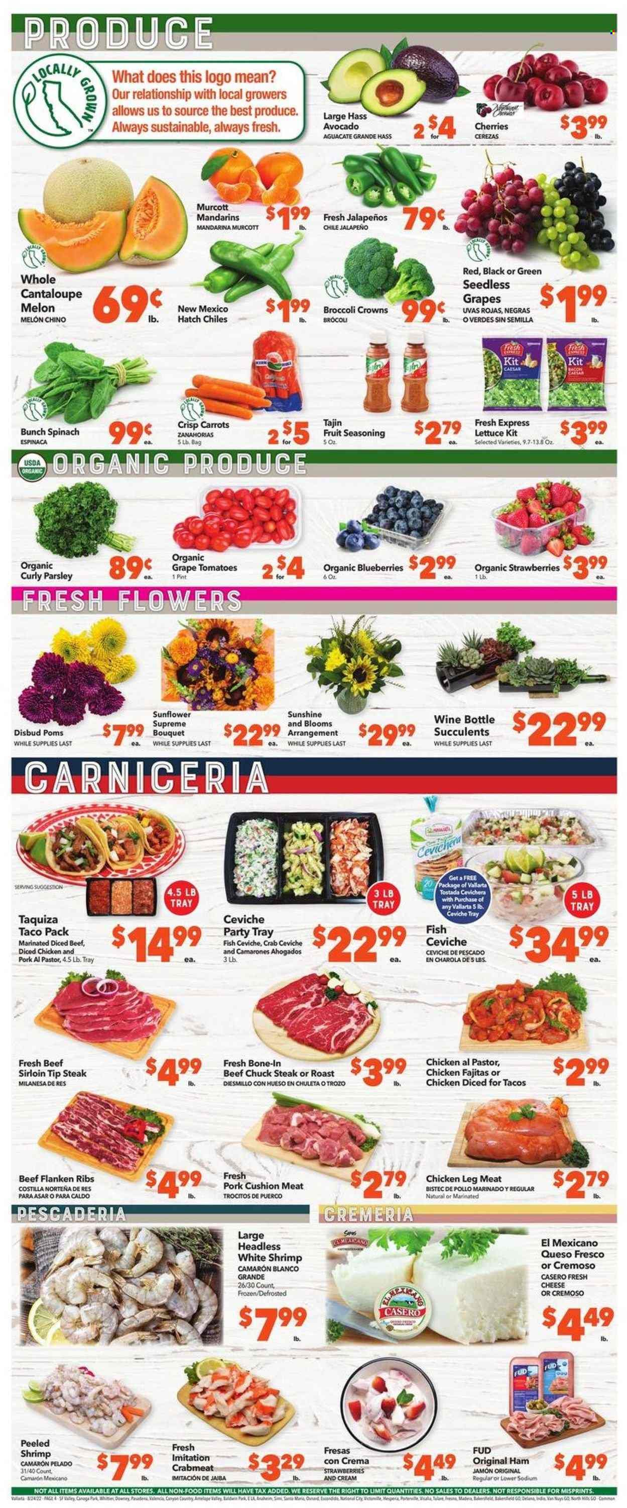 Vallarta (CA) Weekly Ad Flyer Specials August 24 to August 30, 2022