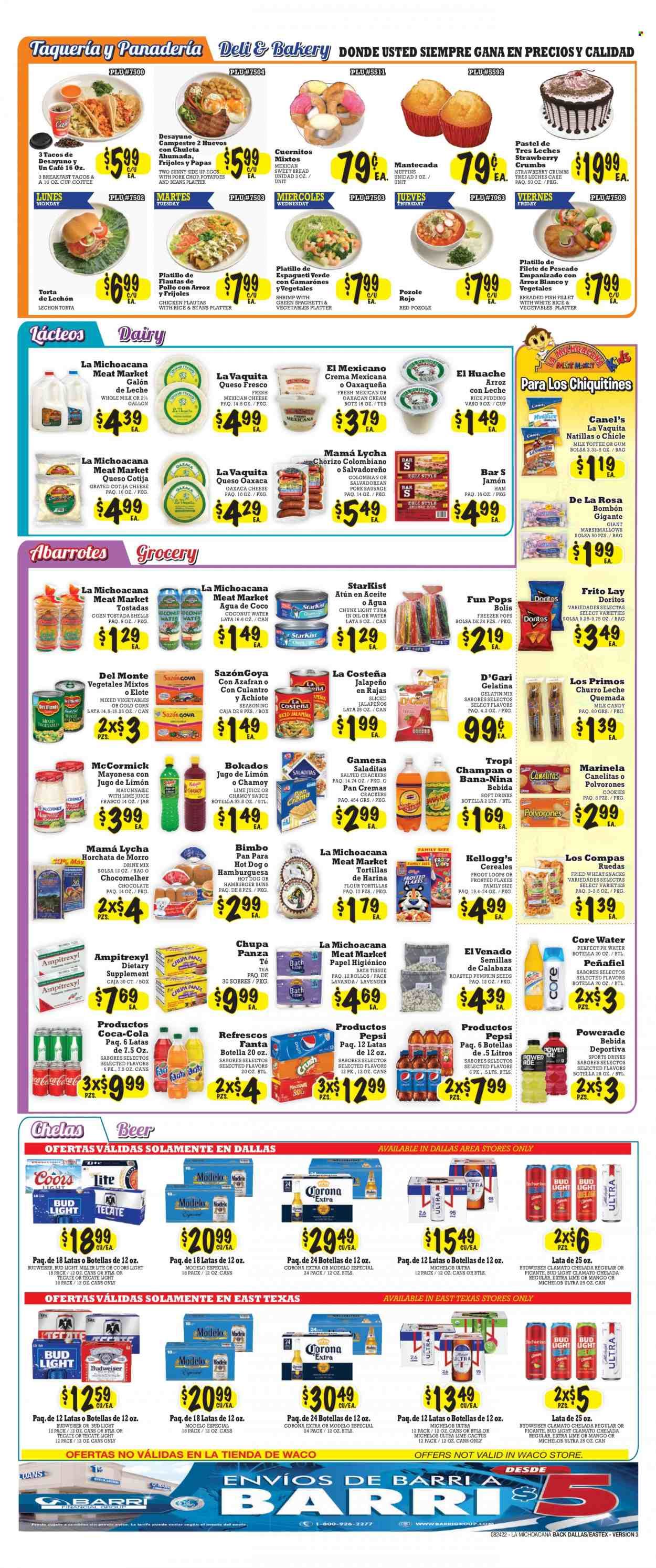 La Michoacana Meat Market (TX) Weekly Ad Flyer Specials August 24 to September 6, 2022