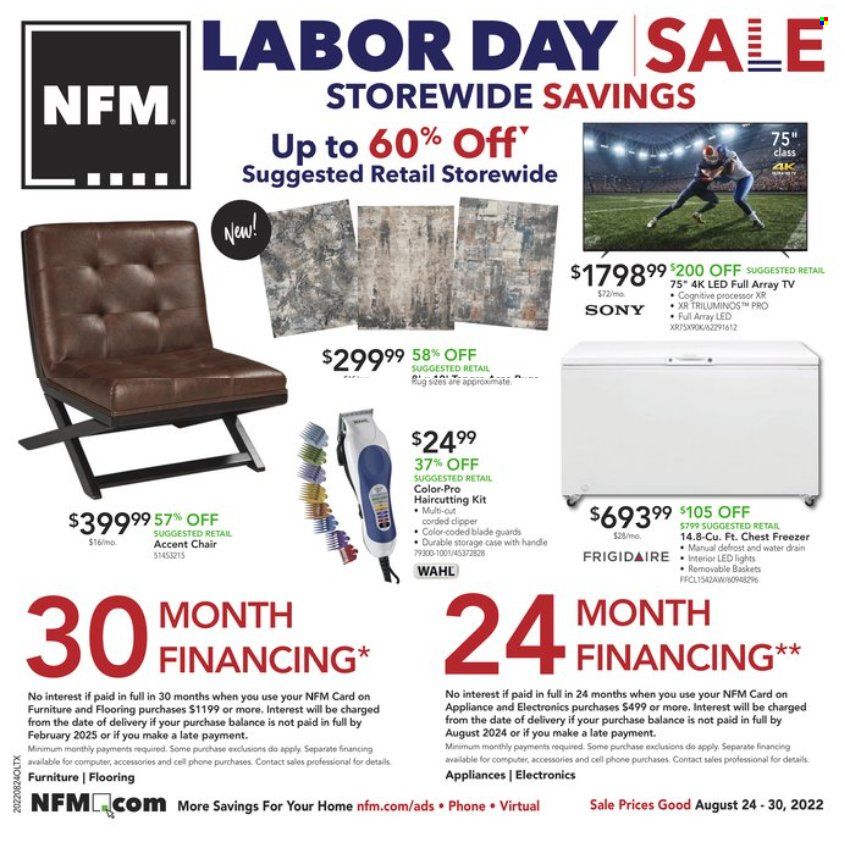 Nebraska Furniture Mart (IA, KS, NE, TX) Weekly Ad Flyer Specials August 24 to August 30, 2022
