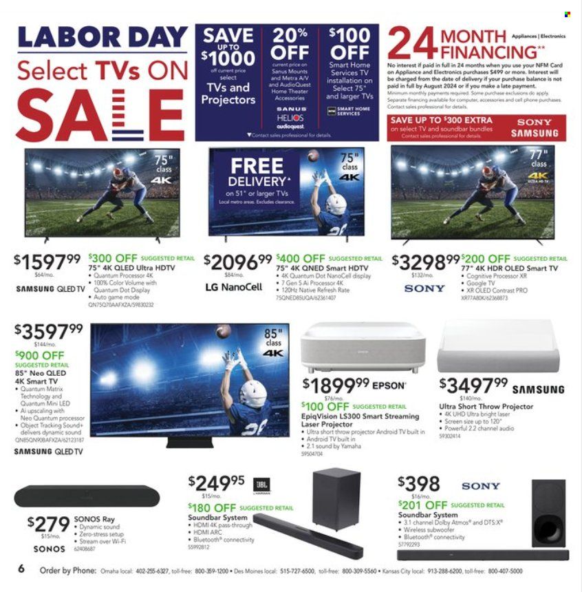 Nebraska Furniture Mart (IA, KS, NE, TX) Weekly Ad Flyer Specials August 24 to August 30, 2022
