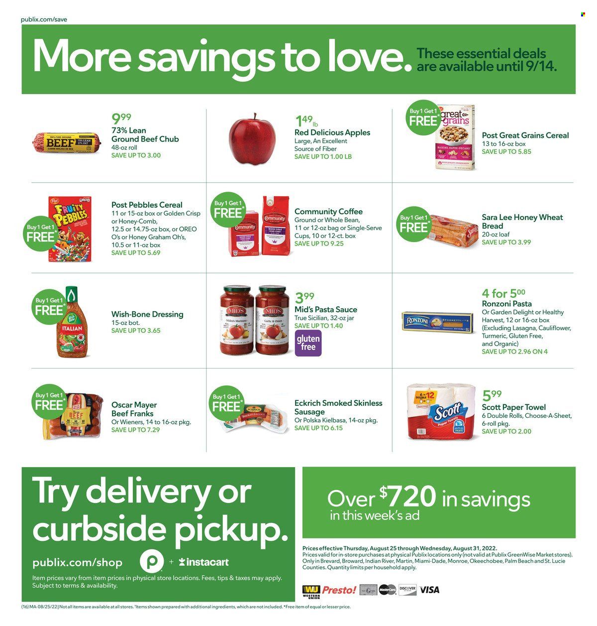 Publix (AL, FL, GA, NC, SC, TN) Weekly Ad Flyer Specials August 25 to August 31, 2022