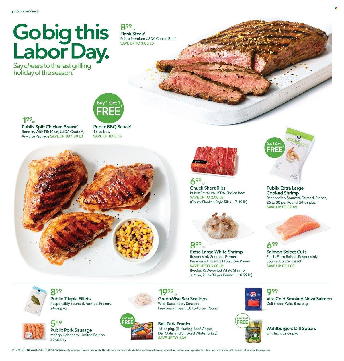 Publix (AL, FL, GA, NC, SC, TN) Weekly Ad Flyer Specials August 25 to August 31, 2022