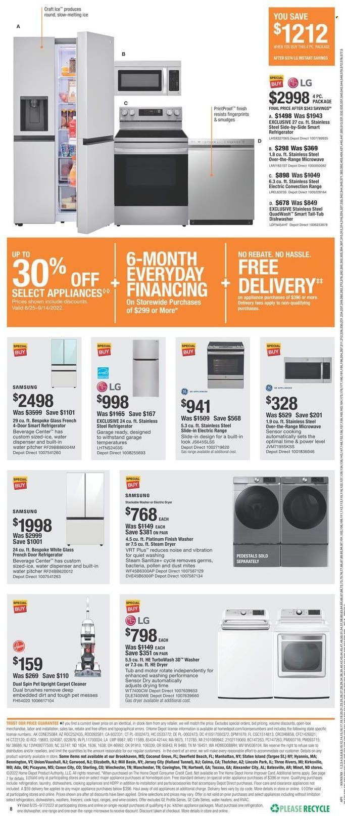 The Home Depot Weekly Ad Flyer Specials August 25 to September 7, 2022