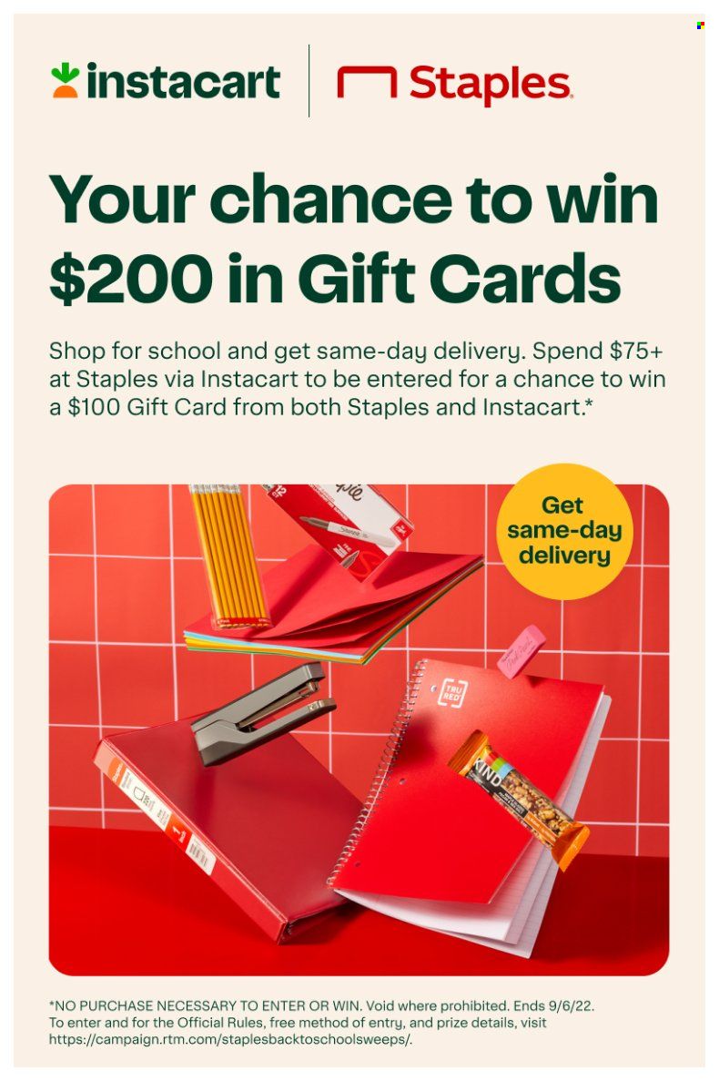 Staples Weekly Ad Flyer Specials August 28 to September 3, 2022
