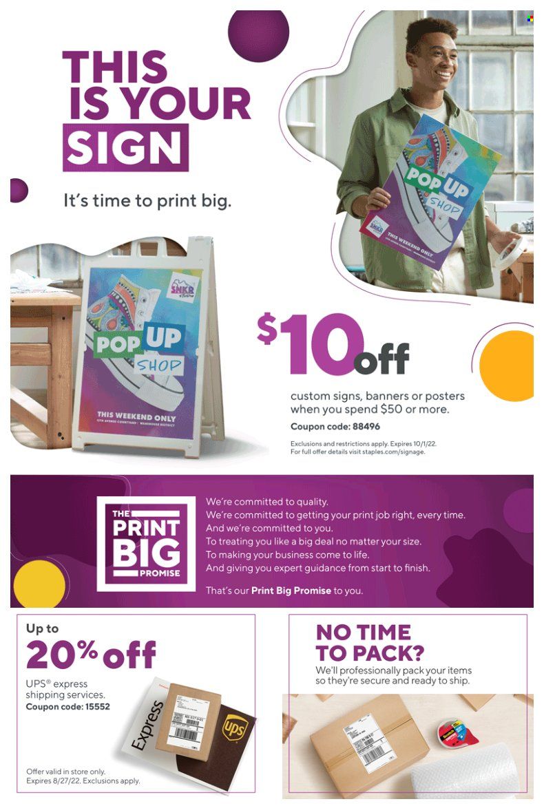 Staples Weekly Ad Flyer Specials August 28 to September 3, 2022