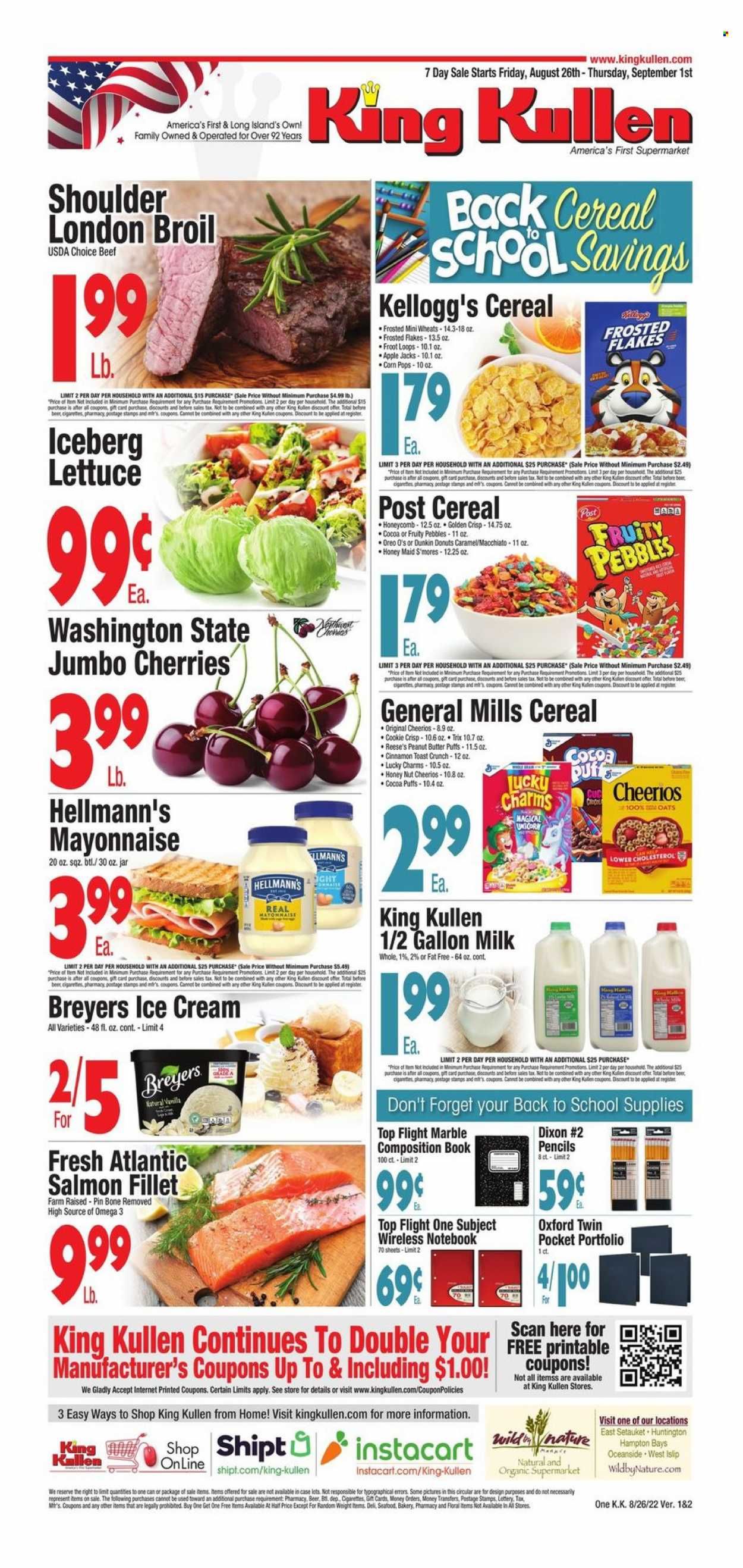King Kullen (NY) Weekly Ad Flyer Specials August 26 to September 1, 2022