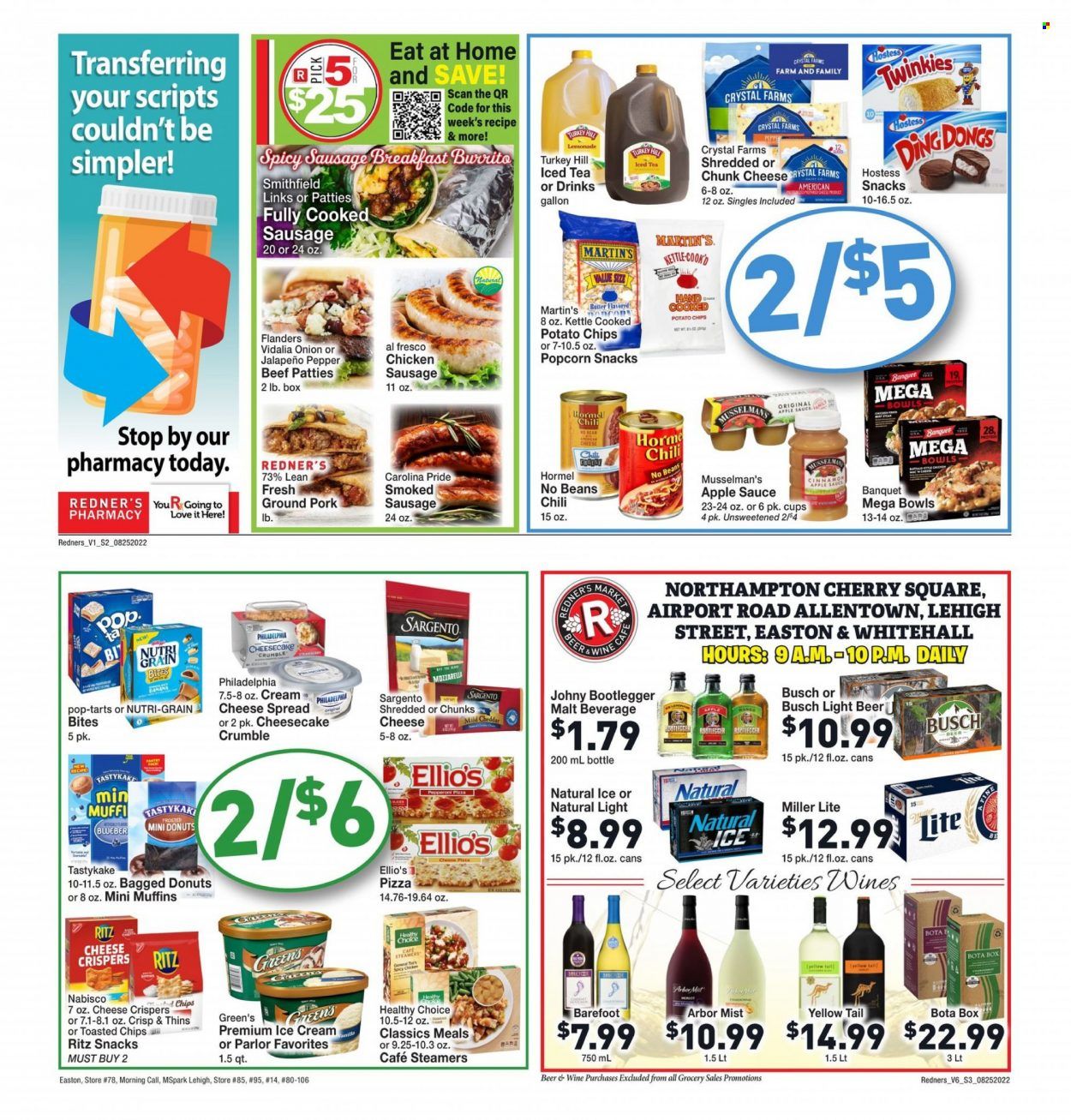 Redner's Markets (DE, MD, PA) Weekly Ad Flyer Specials August 25 to August 31, 2022