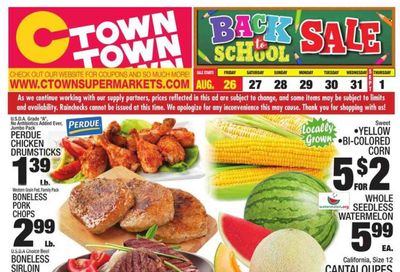 C-Town (CT, FL, MA, NJ, NY, PA) Weekly Ad Flyer Specials August 26 to September 1, 2022