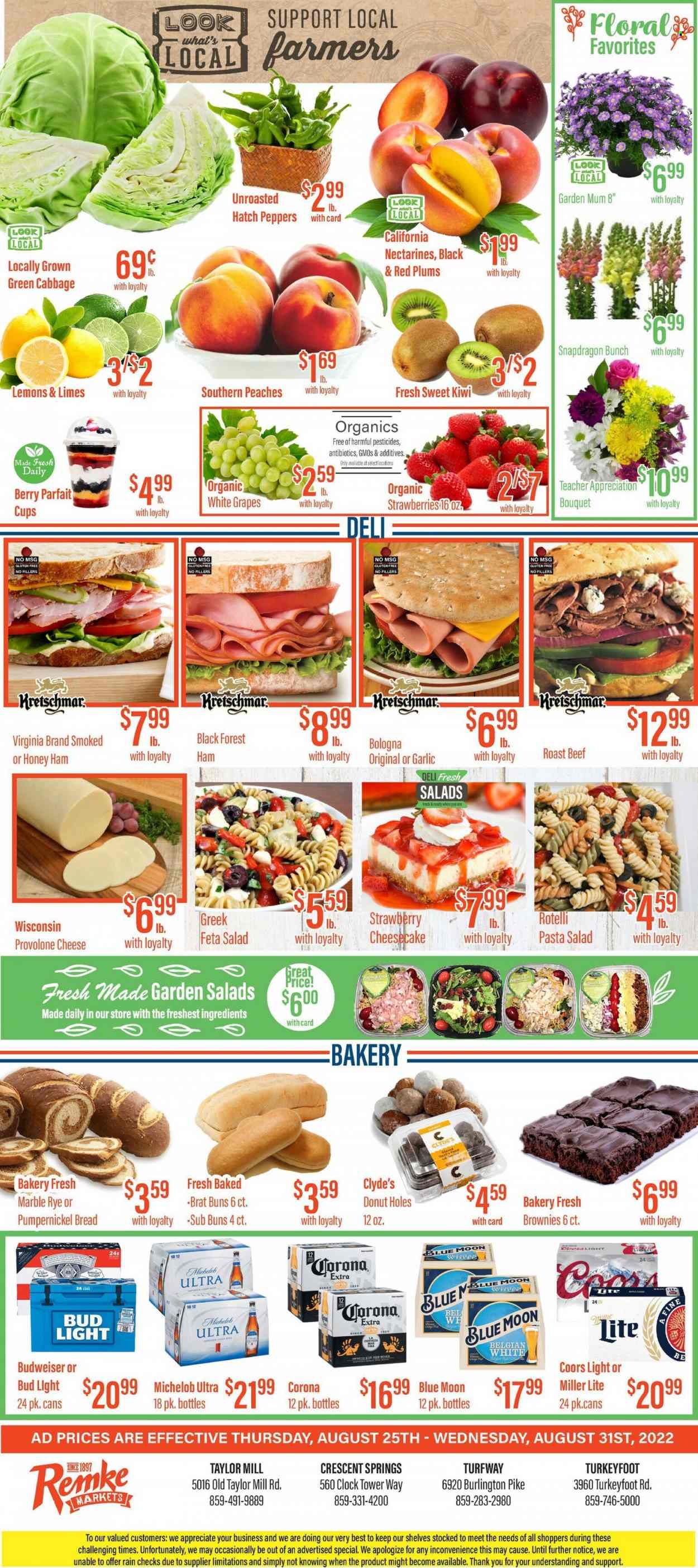 Remke (KY) Weekly Ad Flyer Specials August 25 to August 31, 2022