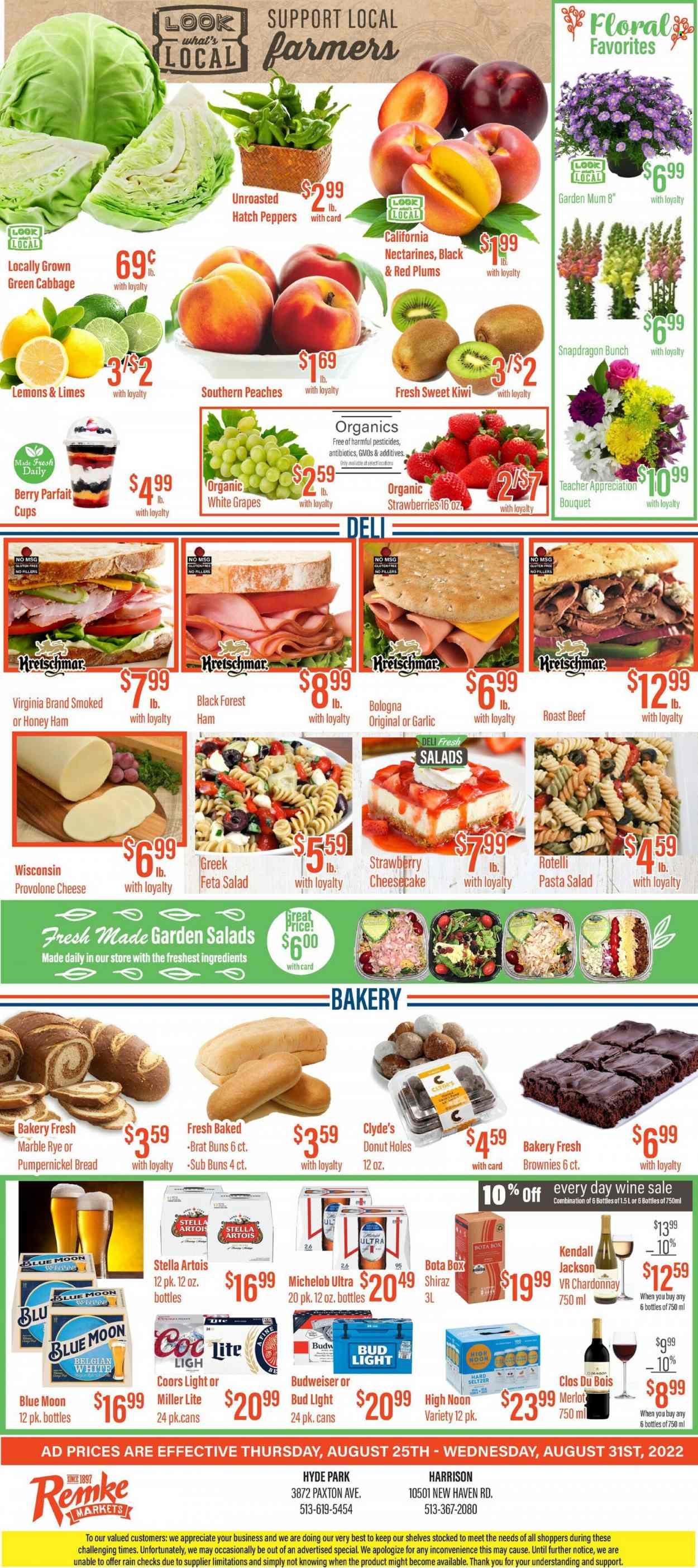 Remke (OH) Weekly Ad Flyer Specials August 25 to August 31, 2022