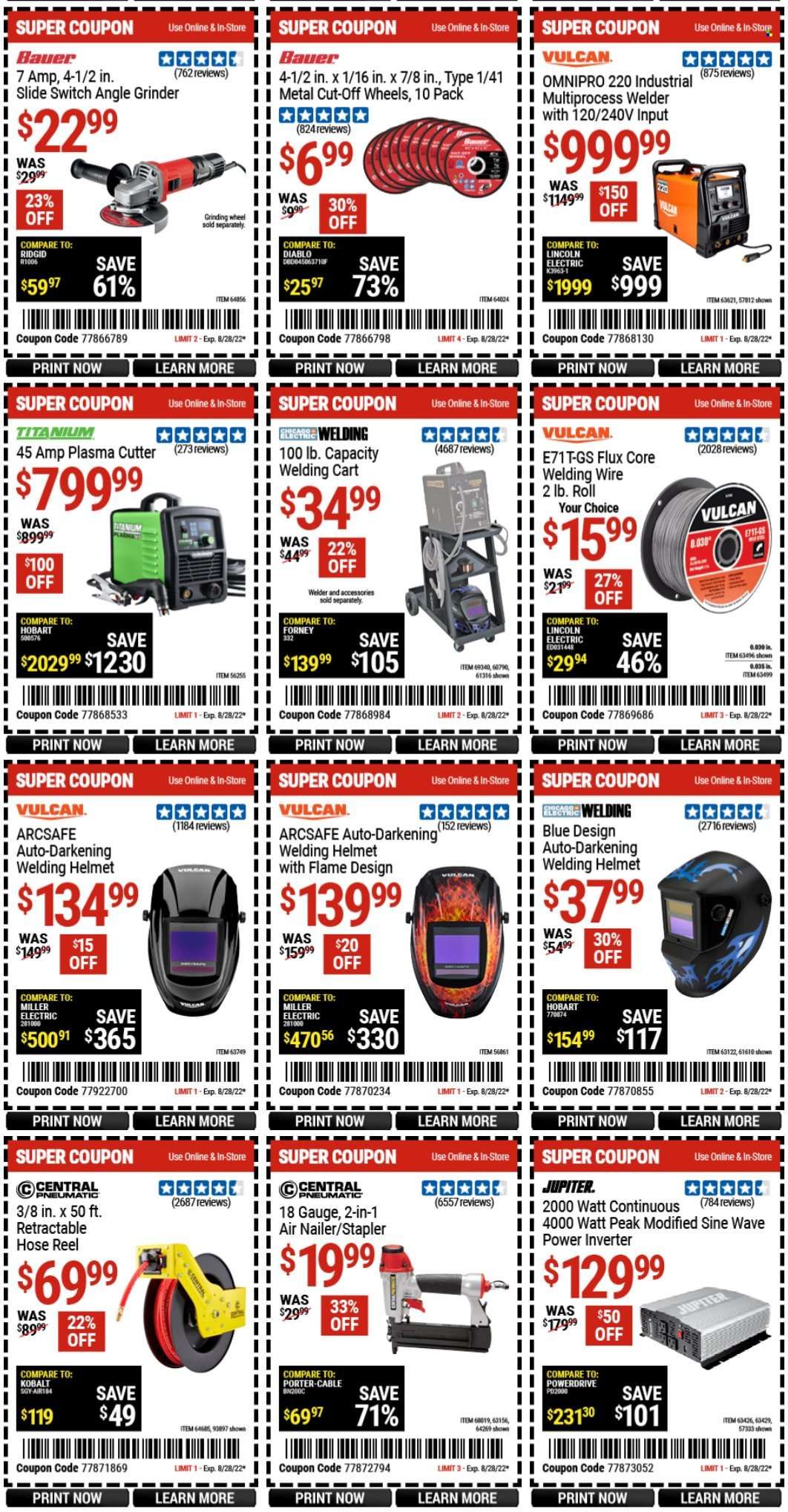 Harbor Freight Weekly Ad Flyer Specials August 26 to August 28, 2022