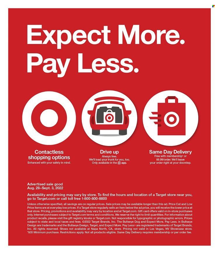 Target Weekly Ad Flyer Specials August 28 to September 3, 2022