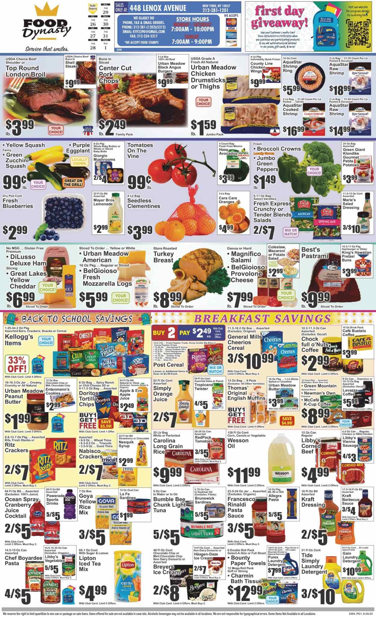 Food Dynasty (NY) Weekly Ad Flyer Specials August 26 to September 1, 2022