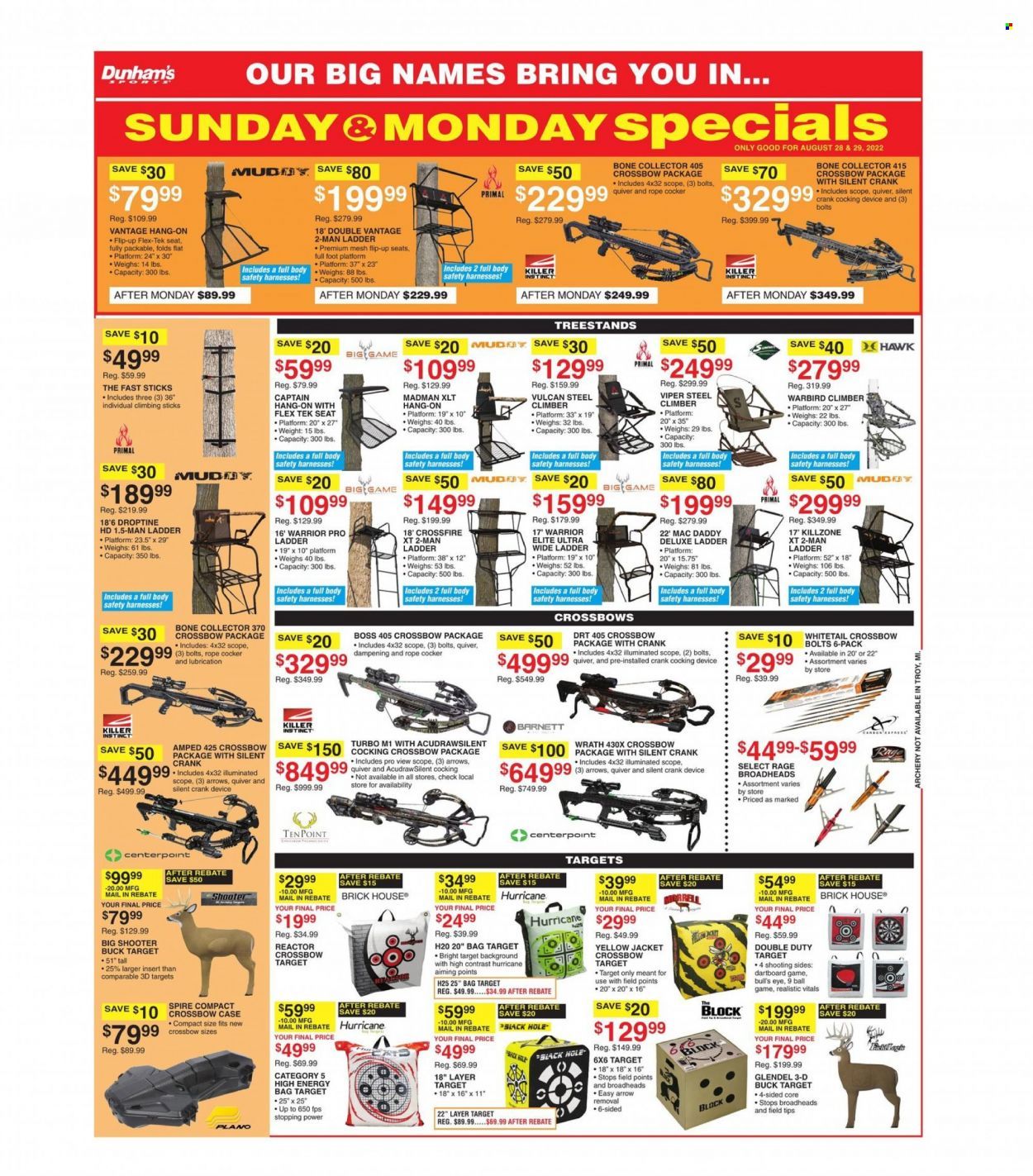 Dunham's Sports Weekly Ad Flyer Specials August 27 to September 1, 2022