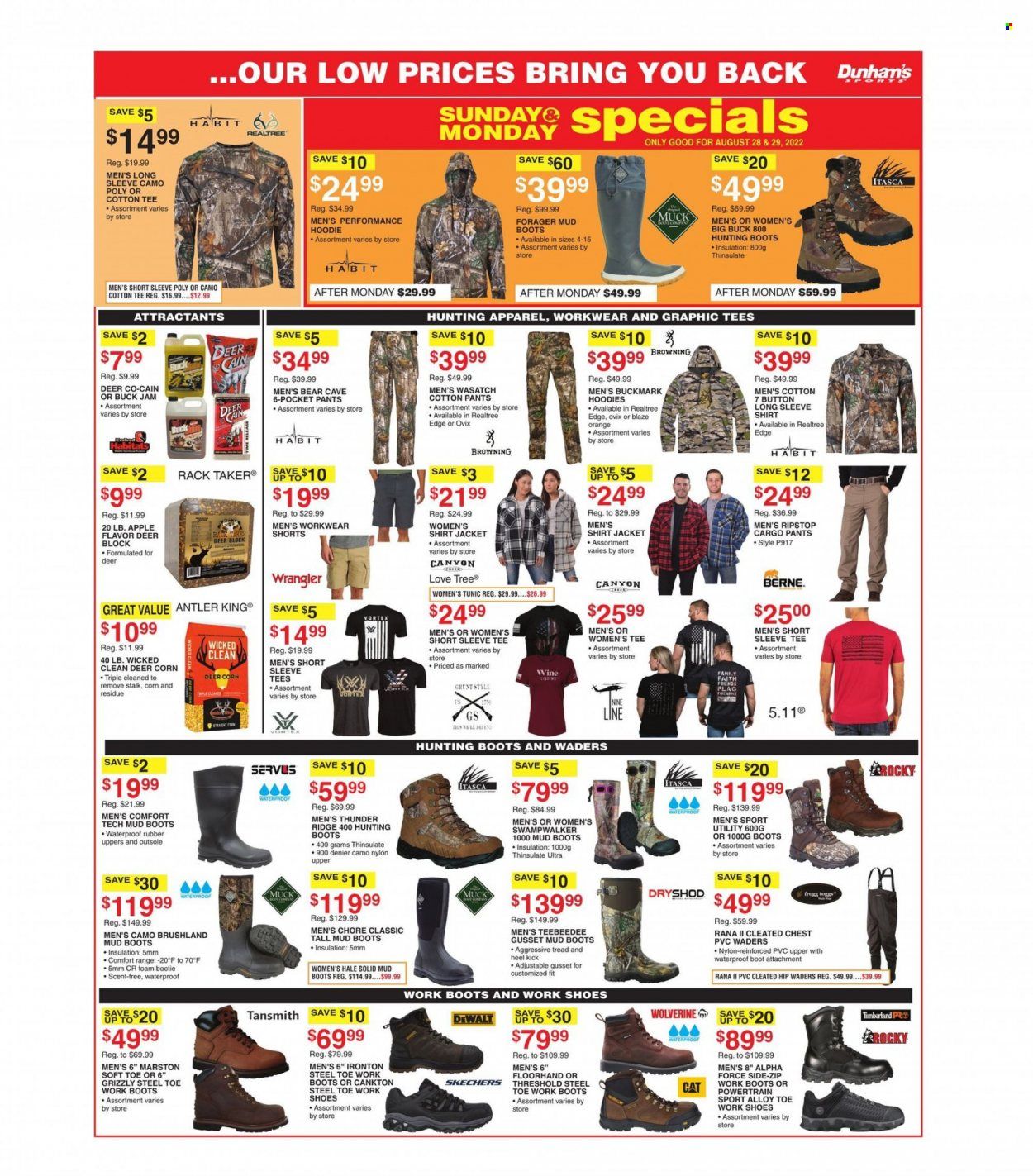 Dunham's Sports Weekly Ad Flyer Specials August 27 to September 1, 2022