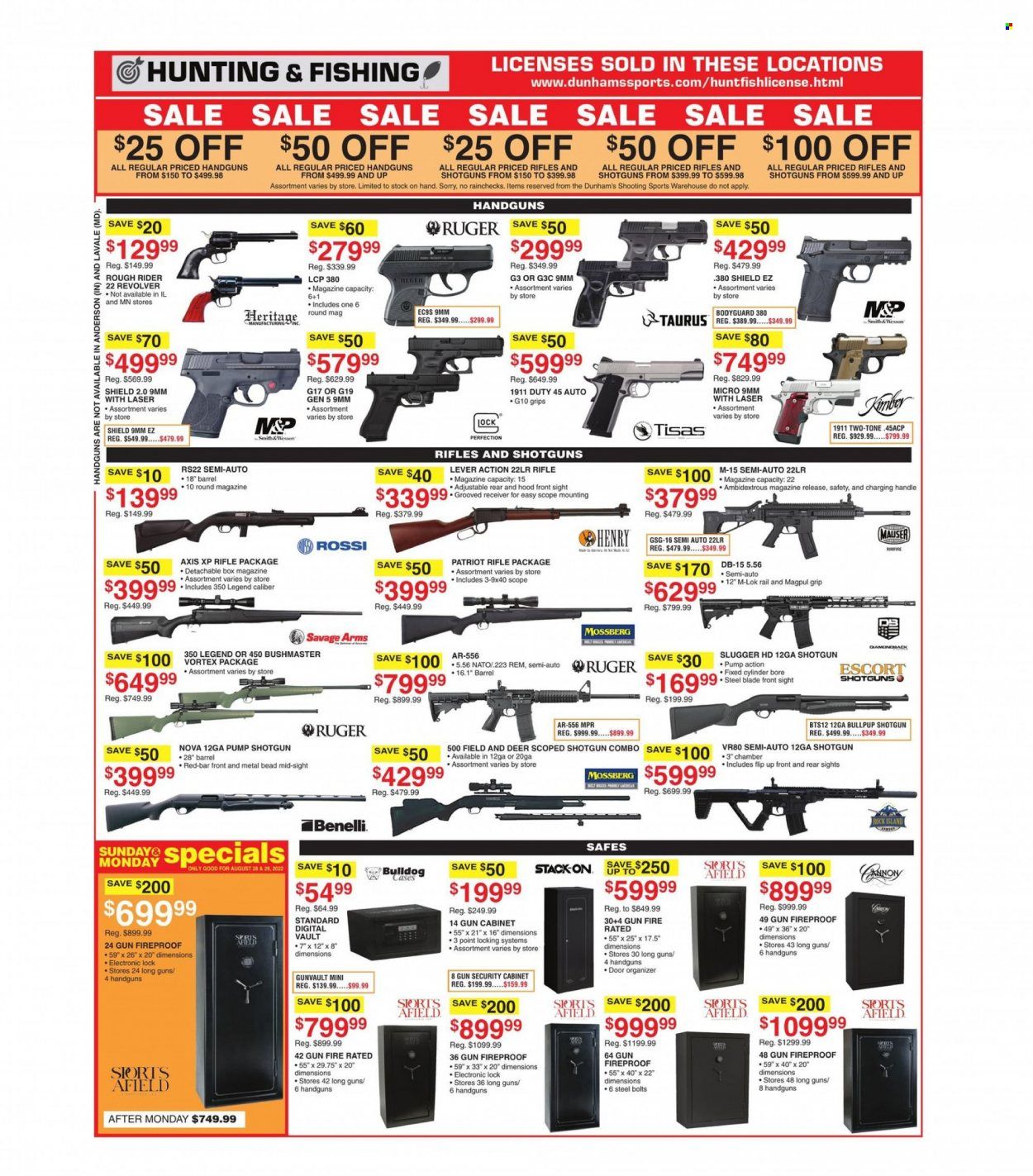 Dunham's Sports (MI) Weekly Ad Flyer Specials August 27 to September 1, 2022