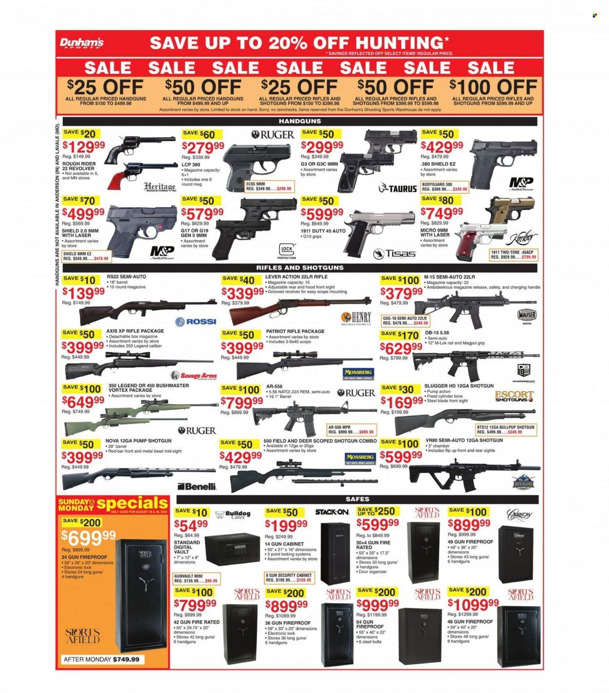 Dunham's Sports (KS) Weekly Ad Flyer Specials August 27 to September 1, 2022