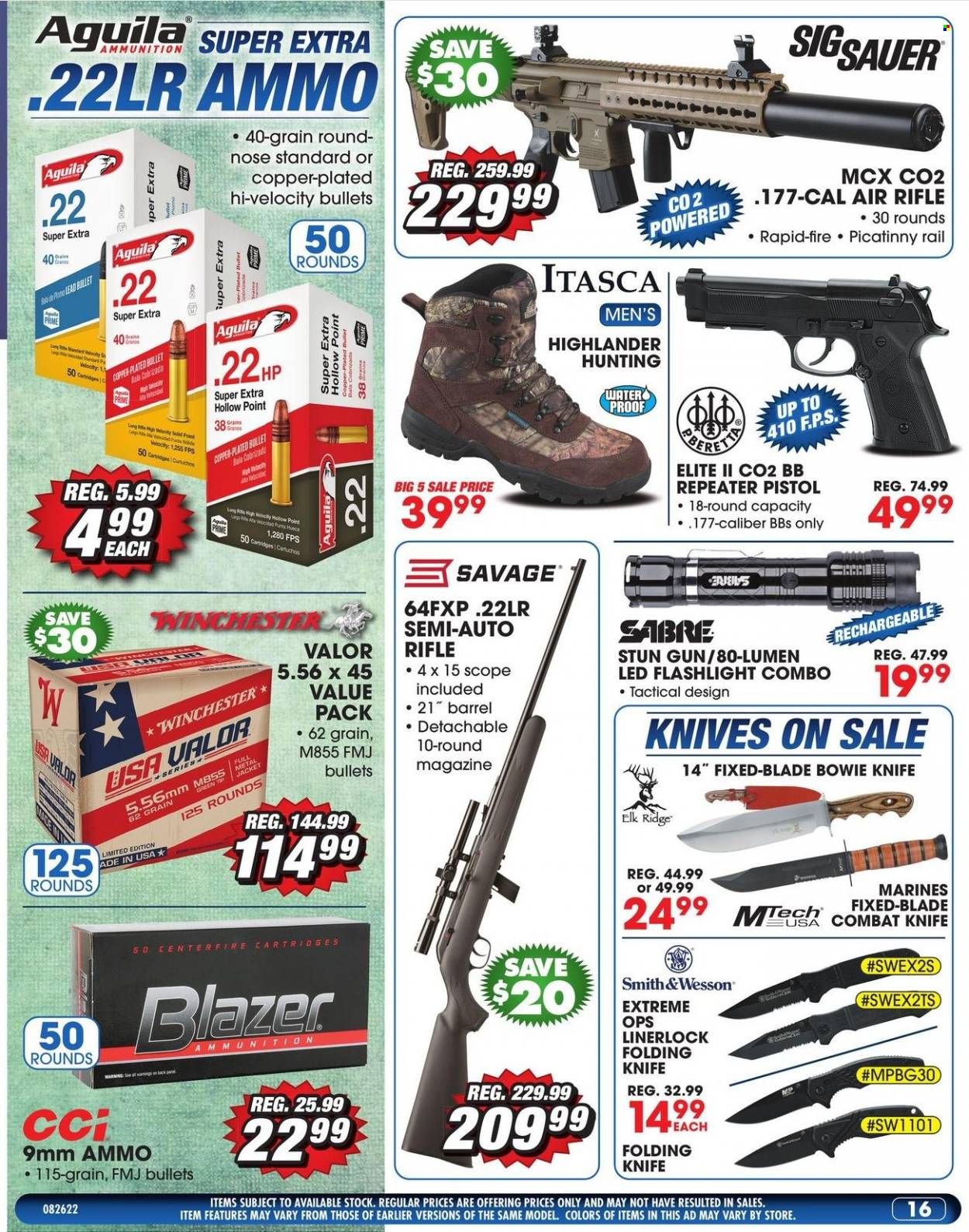 Big 5 (AZ, CA, CO, ID, NM, OR, UT, WA) Weekly Ad Flyer Specials August 26 to September 5, 2022