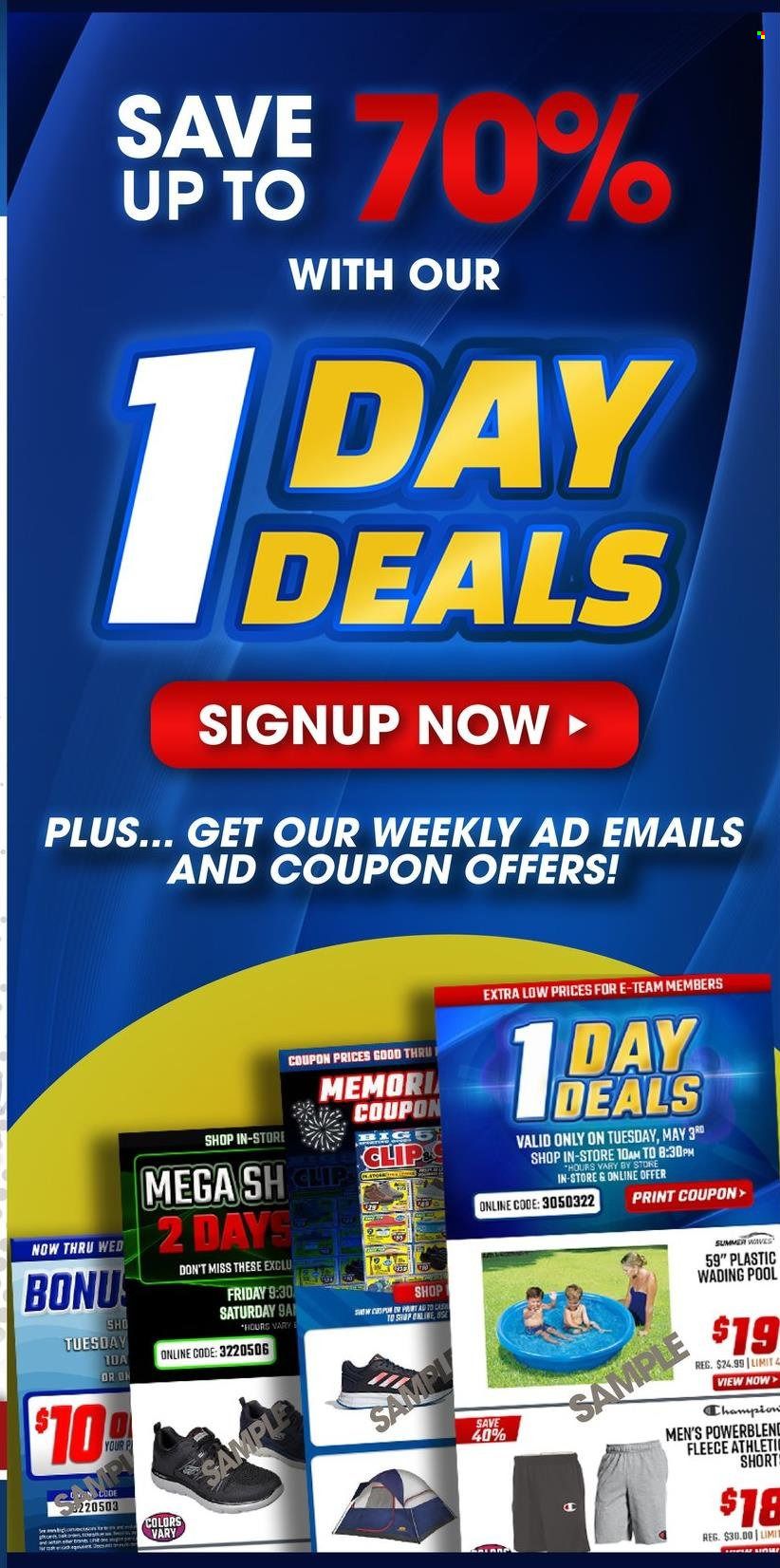 Big 5 (AZ, CA, CO, ID, NM, OR, UT, WA) Weekly Ad Flyer Specials August 26 to September 5, 2022
