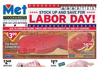 Met Foodmarkets Weekly Ad Flyer Specials August 28 to September 3, 2022