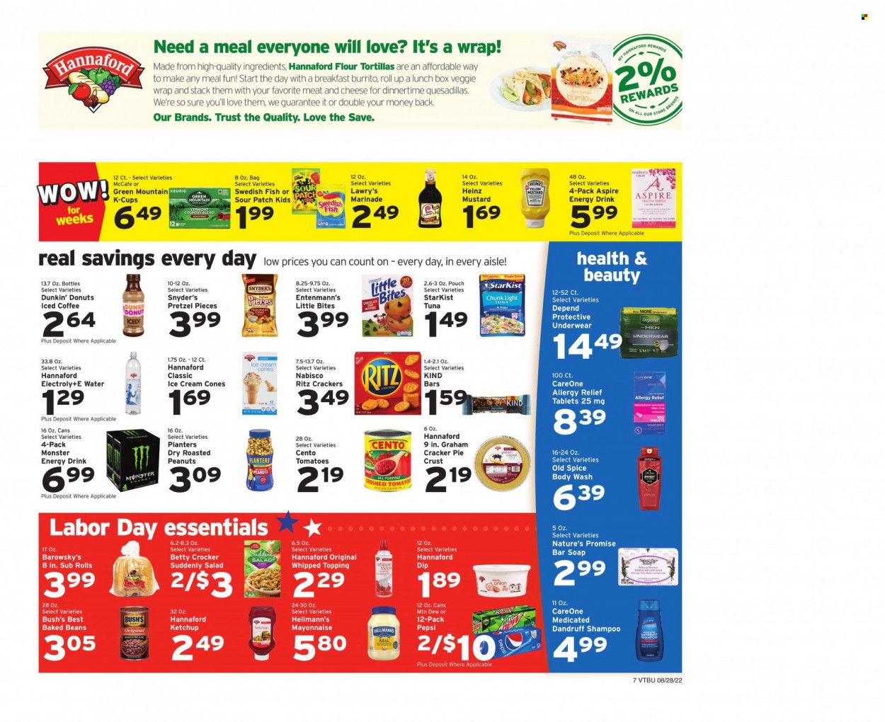 Hannaford (VT) Weekly Ad Flyer Specials August 28 to September 3, 2022
