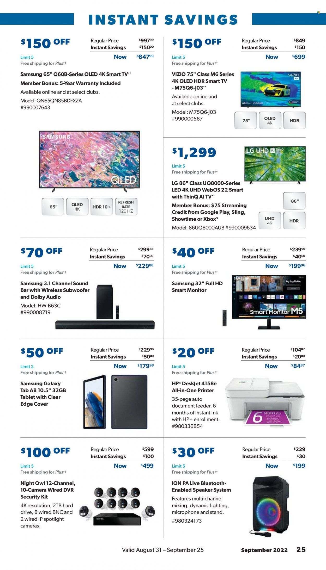 Sam's Club Weekly Ad Flyer Specials August 31 to September 25, 2022