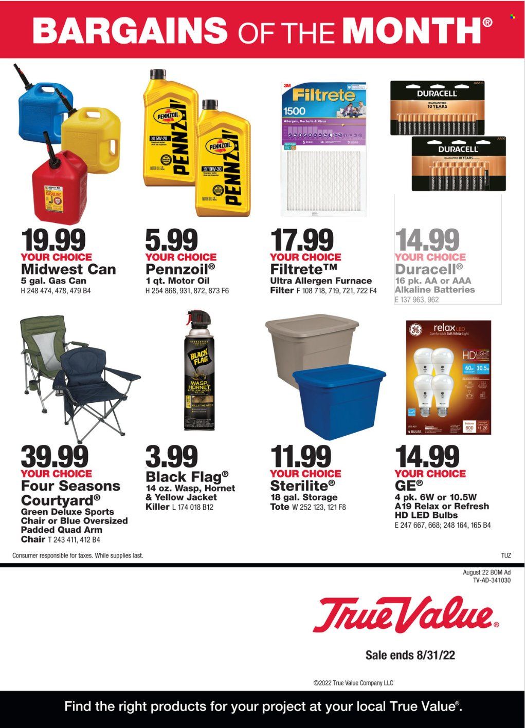True Value Weekly Ad Flyer Specials August 1 to August 31, 2022