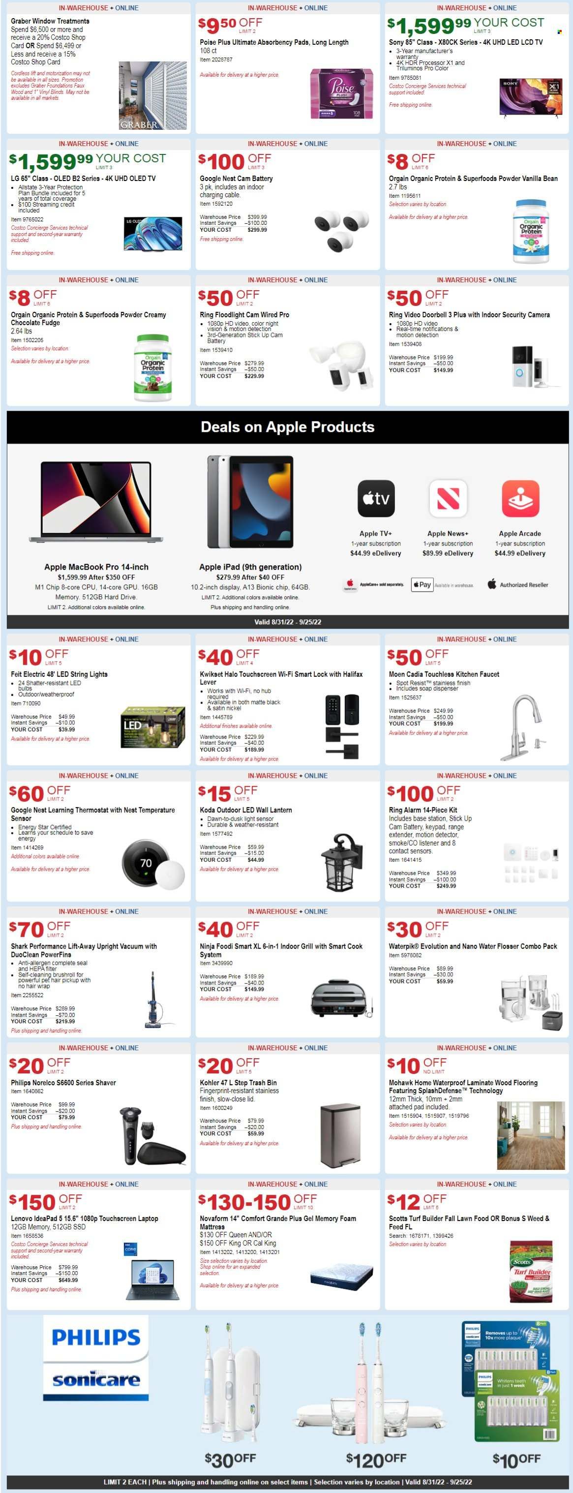 Costco Weekly Ad Flyer Specials August 31 to September 25, 2022