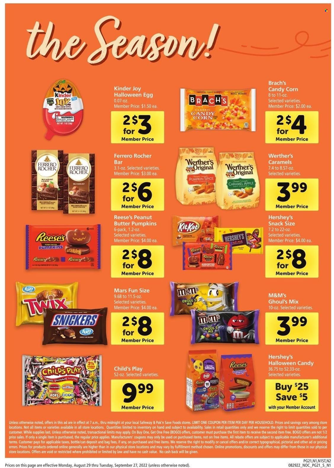 Safeway (CA, HI, OR, WA) Weekly Ad Flyer Specials August 29 to September 27, 2022