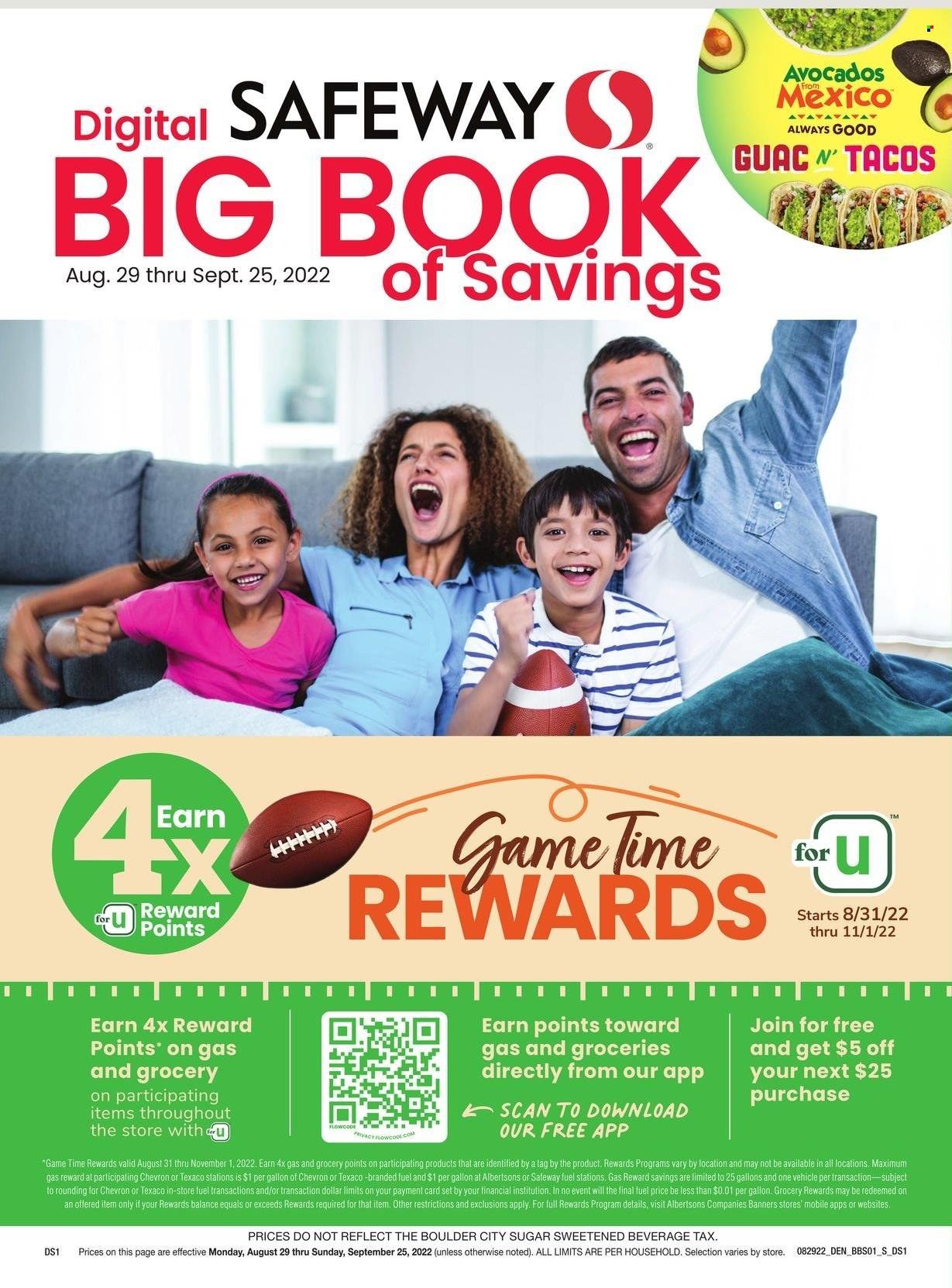 Safeway (SD) Weekly Ad Flyer Specials August 29 to September 25, 2022