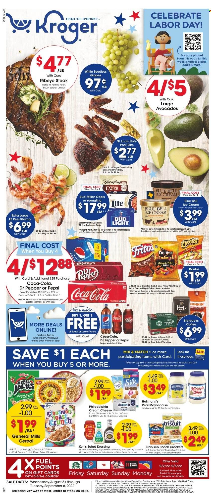 Kroger (GA, IL, LA, MI, OK, SC, TN, TX, VA) Weekly Ad Flyer Specials August 31 to September 6, 2022