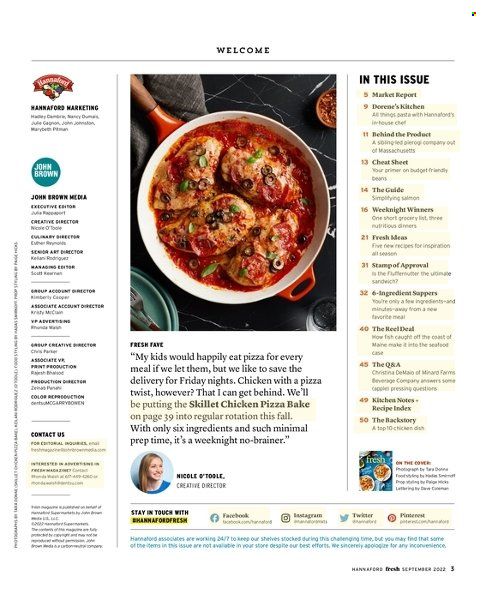 Hannaford (MA, ME, NH, NY, VT) Weekly Ad Flyer Specials September 1 to September 30, 2022