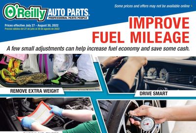 O'Reilly Auto Parts Weekly Ad Flyer Specials July 27 to August 30, 2022