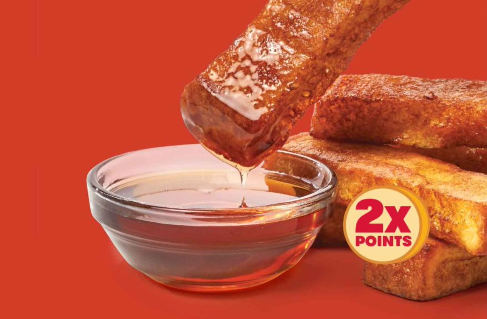 Get Double the Rewards Points In-app on Homestyle French Toast Sticks at Wendy’s Get Double the Rewards Points In-app on Homestyle French Toast Sticks at Wendy’s