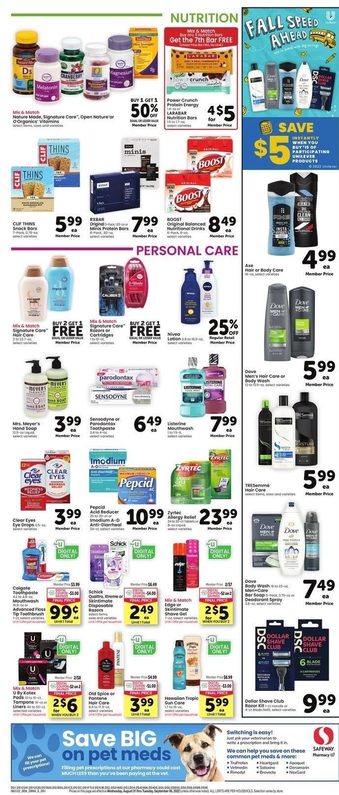 Safeway (CO) Weekly Ad Flyer Specials August 31 to September 6, 2022