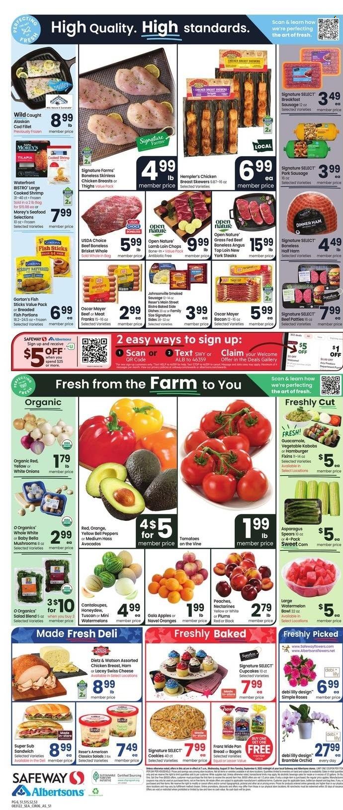 Safeway (WA) Weekly Ad Flyer Specials August 31 to September 6, 2022