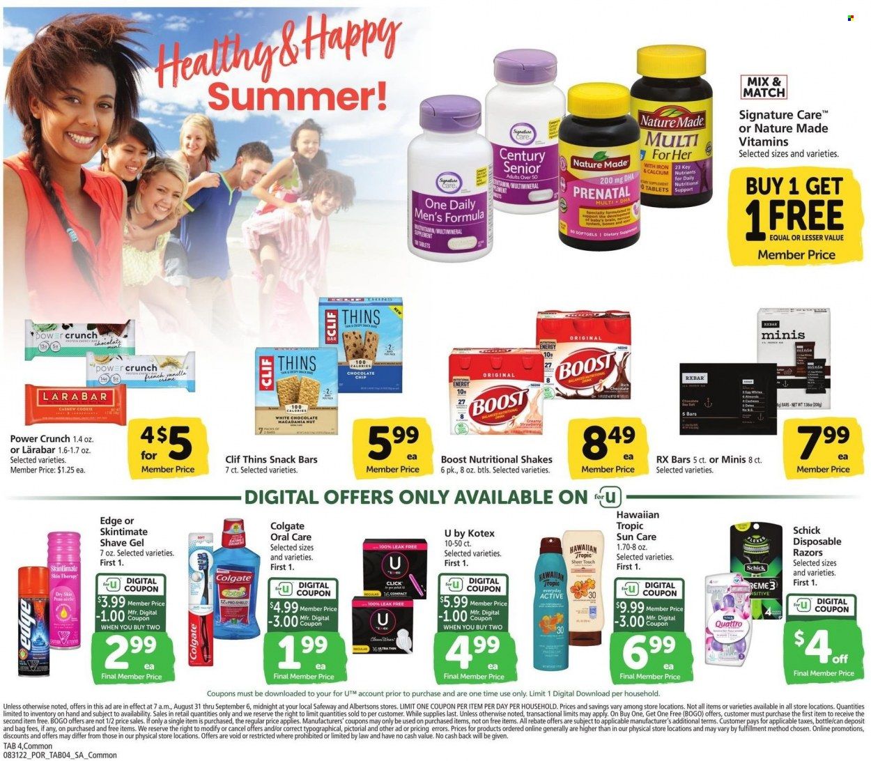 Safeway (OR) Weekly Ad Flyer Specials August 31 to September 6, 2022