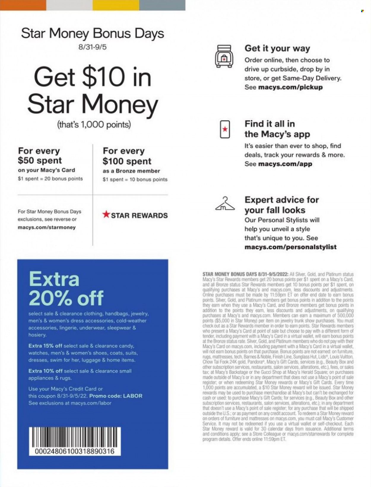 Macy's Weekly Ad Flyer Specials August 31 to September 5, 2022