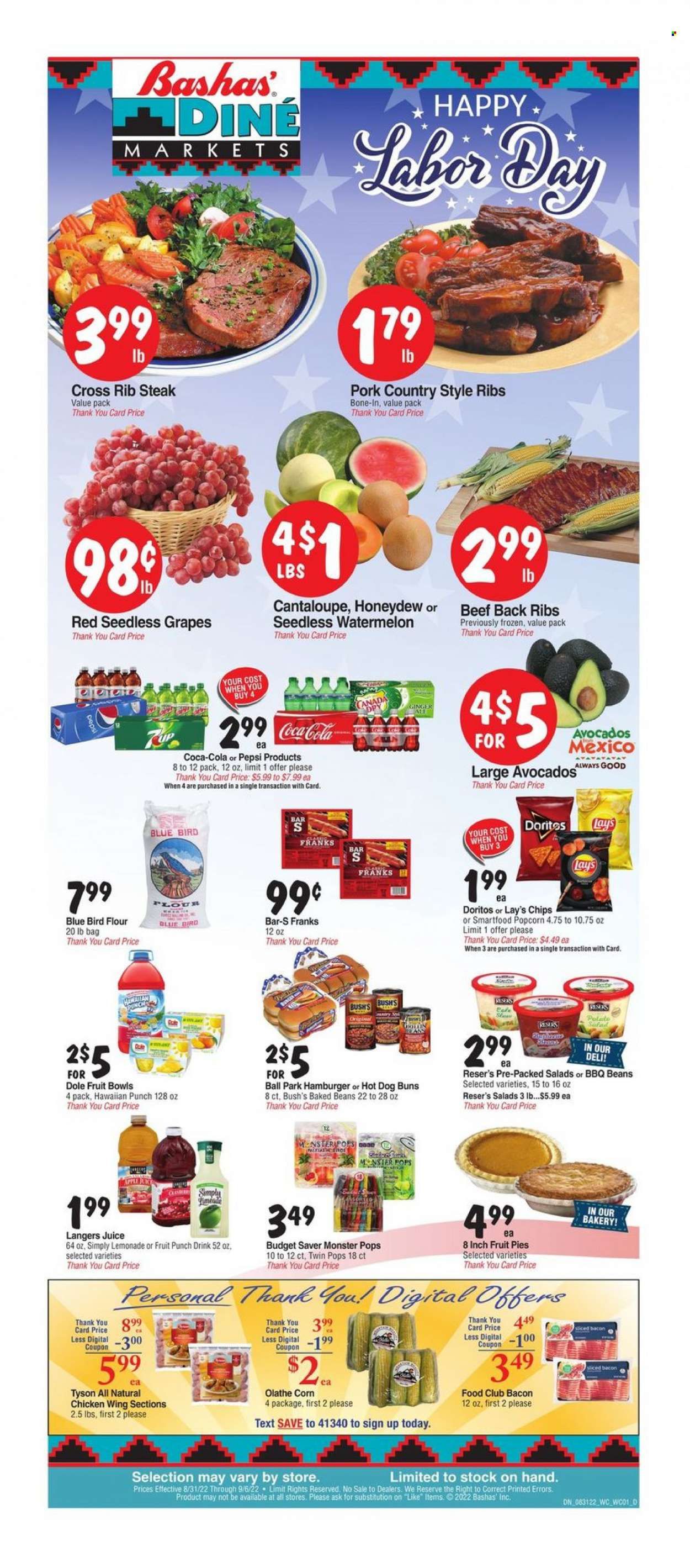 Bashas' Diné Markets (AZ, NM) Weekly Ad Flyer Specials August 31 to September 6, 2022