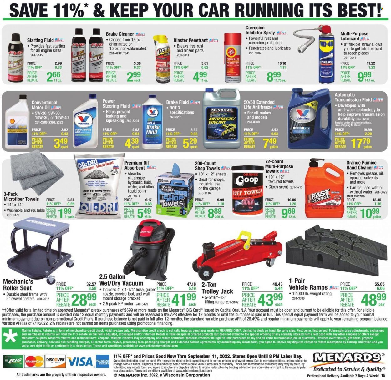 Menards Weekly Ad Flyer Specials September 1 to September 11, 2022