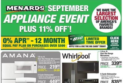 Menards Weekly Ad Flyer Specials August 31 to September 11, 2022