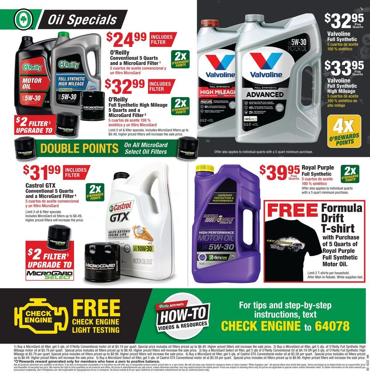 O'Reilly Auto Parts Weekly Ad Flyer Specials August 31 to September 27, 2022