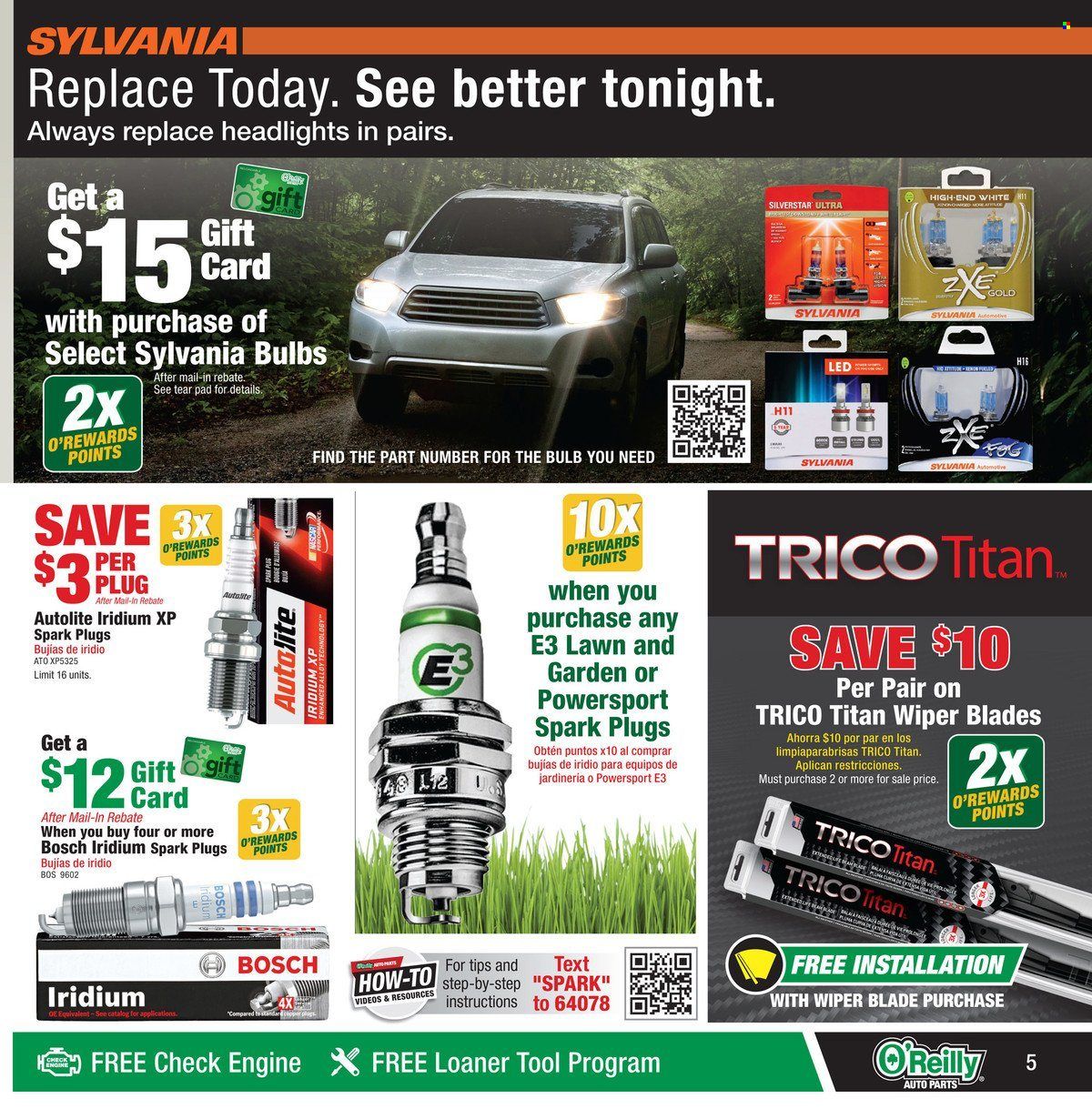 O'Reilly Auto Parts Weekly Ad Flyer Specials August 31 to September 27, 2022