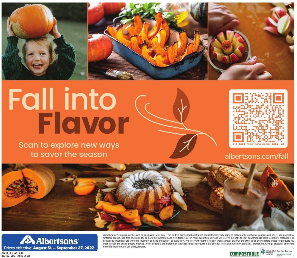 Albertsons (CA, ID, LA, MT, OR, TX, WA) Weekly Ad Flyer Specials August 31 to September 27, 2022
